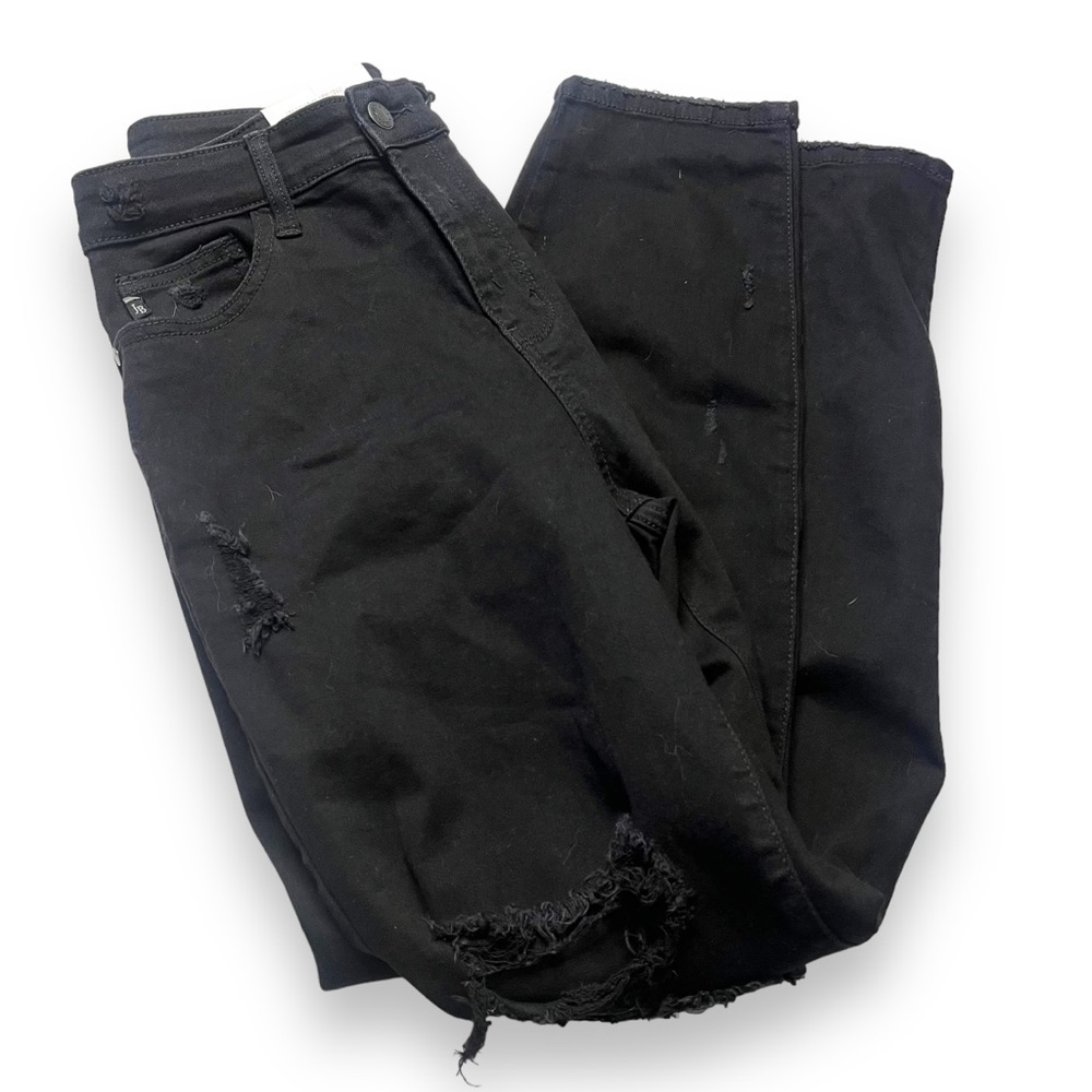 Judy Blue Jeans Womens 29 Black Distressed High Waist NWT